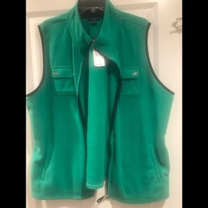 Kelly green fleece vest